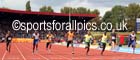 Kemar Bailey-Cole wins the mens 100 metres at the Sainsbury's Birmingham Grand Prix. Photos: David T. Hewitson/Sports for All Pics